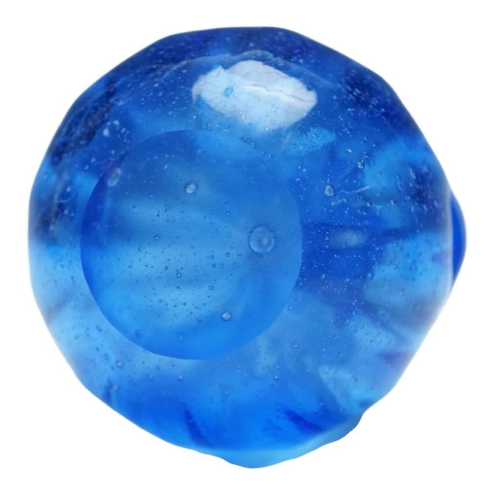 Vintage Blue Art Glass Vase Hand-Blown Murano Style Bullicante Teardrop‎ Form